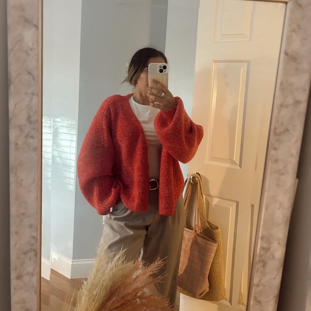 Cozy Red Cardigan